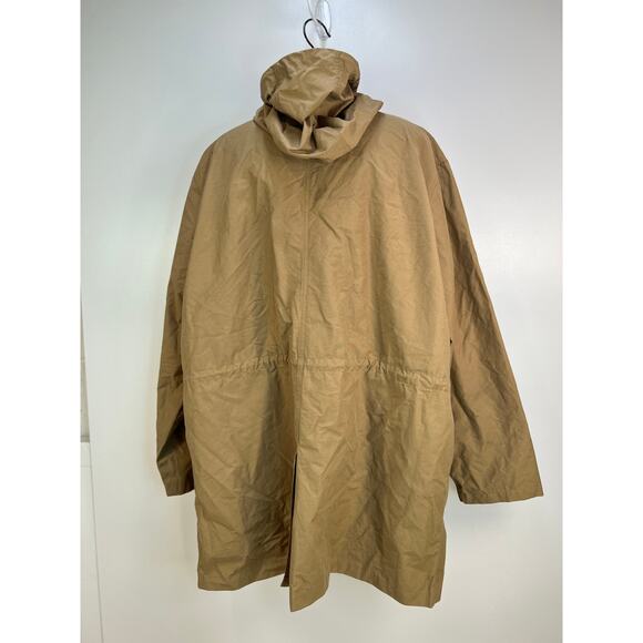 Old Navy Hooded Shell Parka Jacket Teakwood Brown Tall Water Resistant - Picture 9 of 10